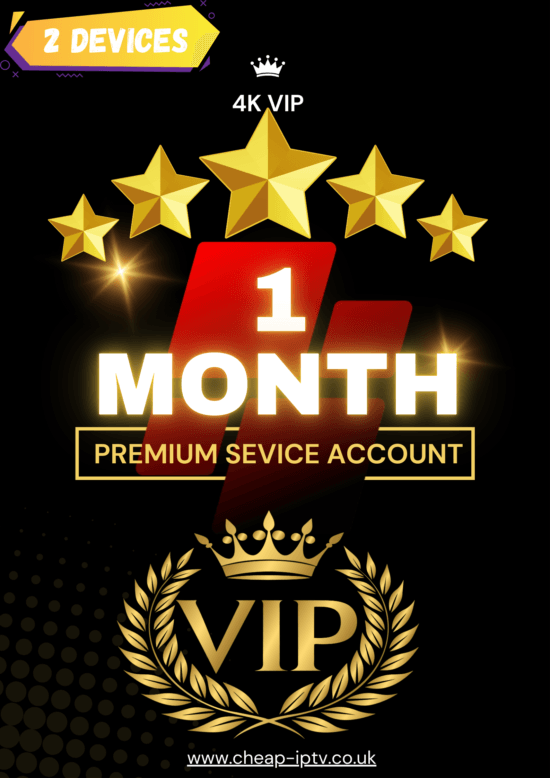 IPTV Premium Service 1 Month Subscription ( 2 Devices )