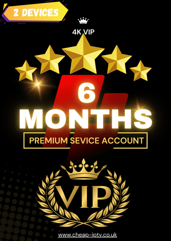 IPTV Premium Service 6 Months Subscription ( 2 Devices )